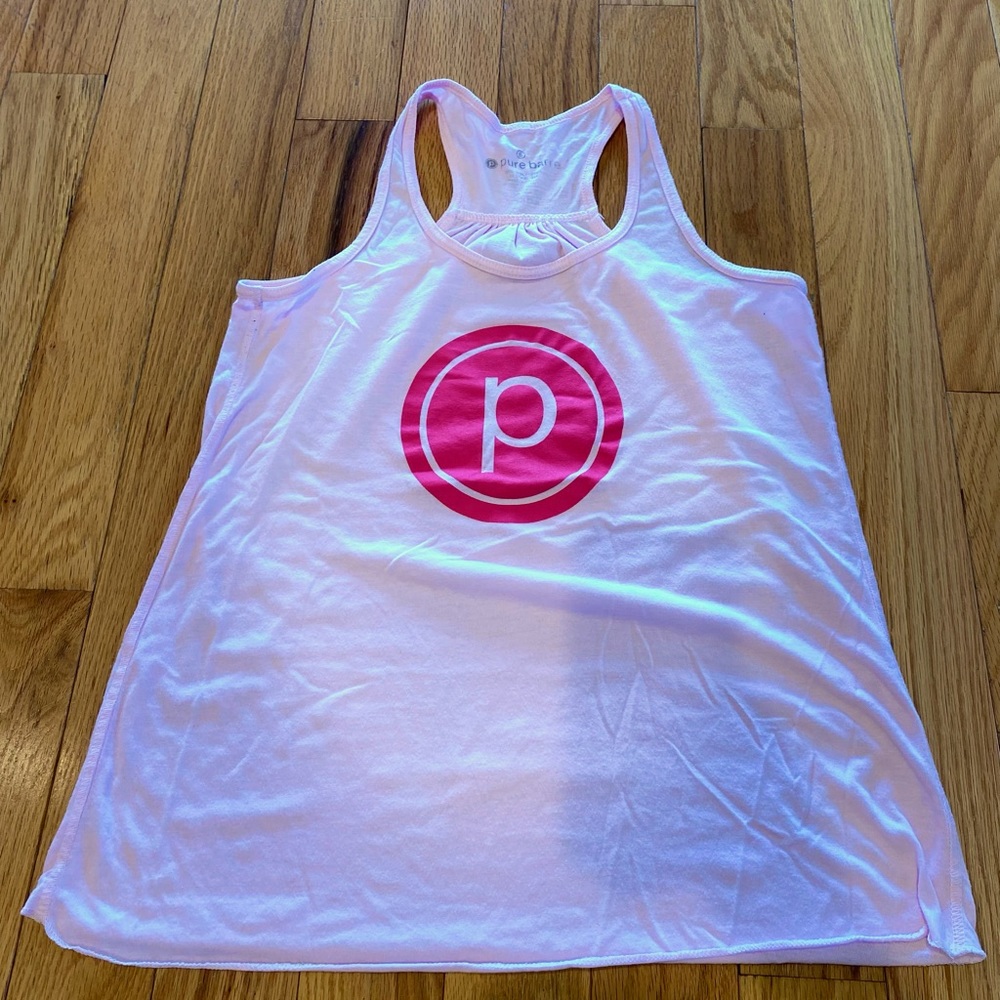 Light Pink Pure Barre circle P Tank